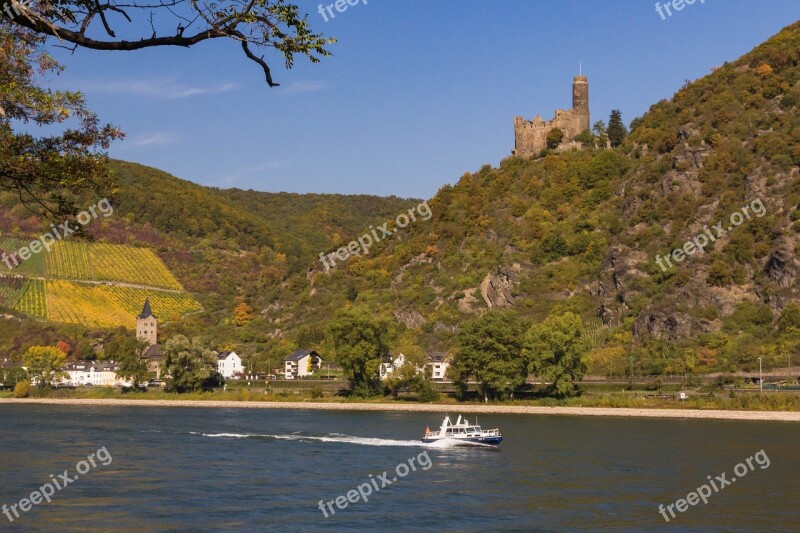 Castle Mouse Castle Sachsen Germany Middle Rhine