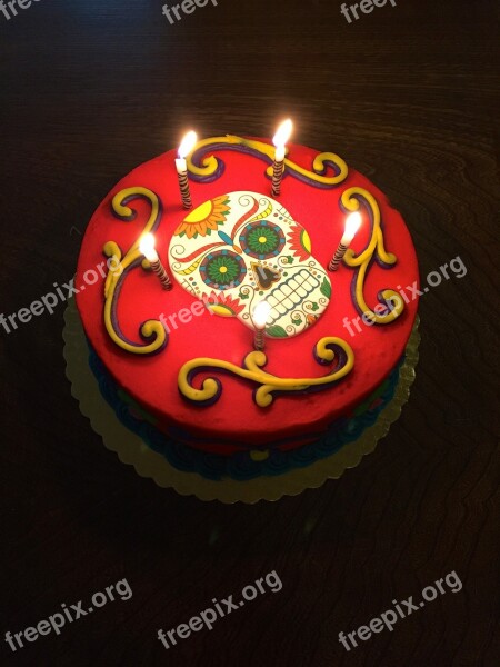 Dia De Los Muertos Day Of The Dead Cake Celebration Skull