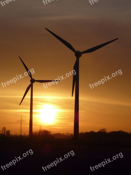 By Day Wind Wind Power Energy Sunset