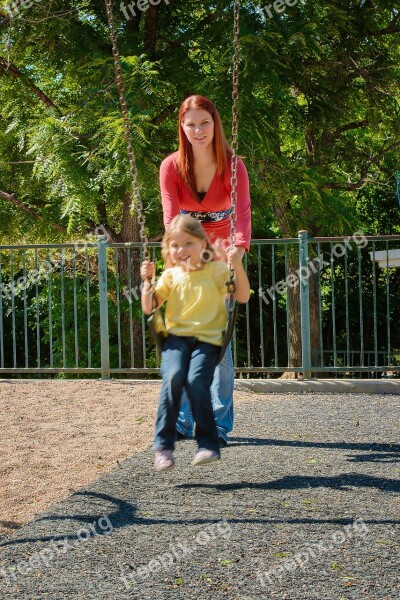 Mother Daughter Family Recreation Swing