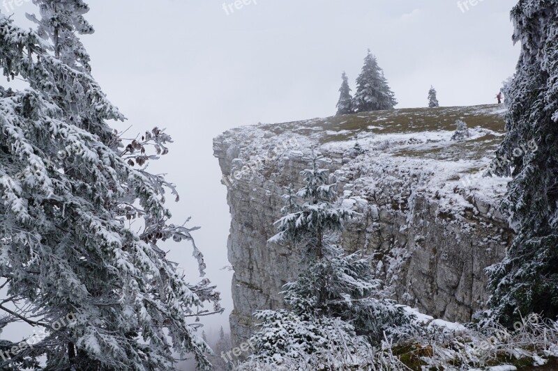 Creux Du Van Switzerland Noiraigue Swiss Jura Stone Wall