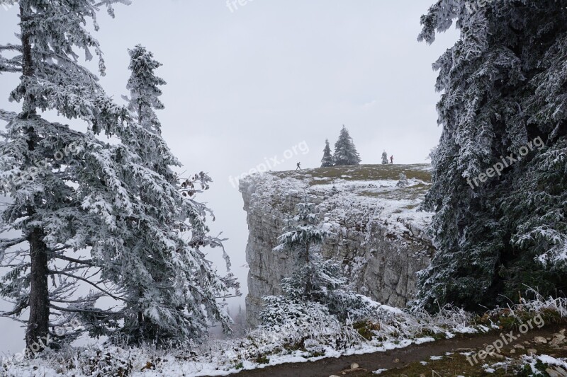 Creux Du Van Switzerland Noiraigue Swiss Jura Stone Wall