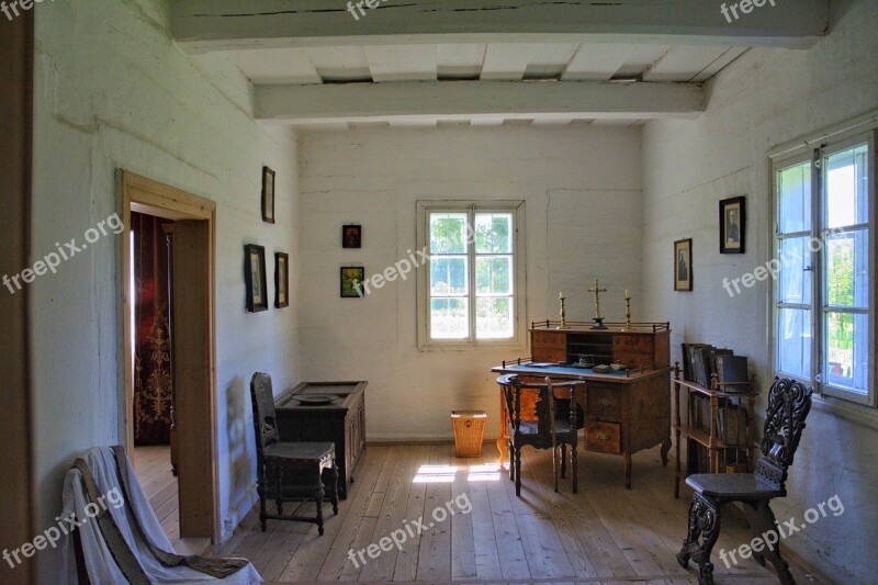 Sanok Open Air Museum Rural Cottage Wooden Balls The Roof Of The