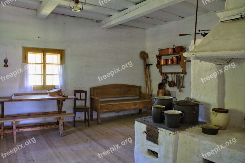 Sanok Open Air Museum Rural Cottage Wooden Balls The Roof Of The