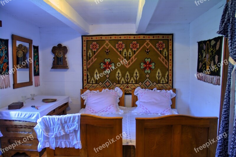 Sanok Open Air Museum Rural Cottage Wooden Balls The Roof Of The