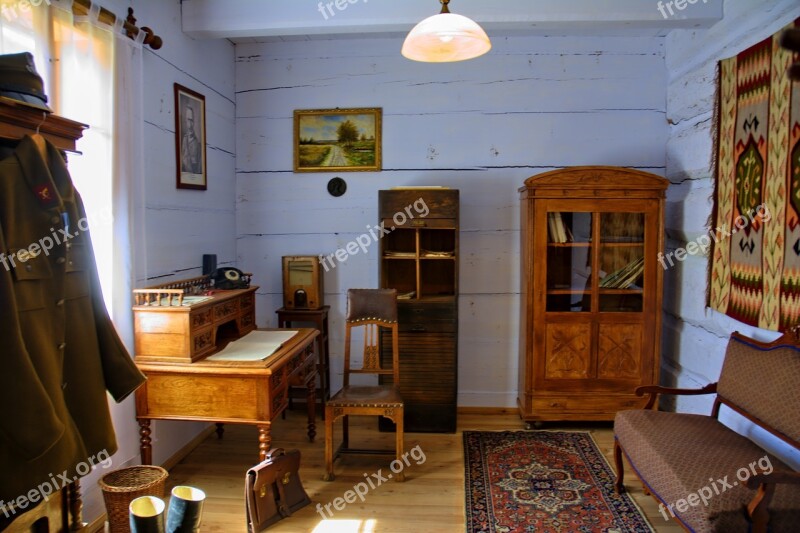 Sanok Open Air Museum Rural Cottage Wooden Balls The Roof Of The