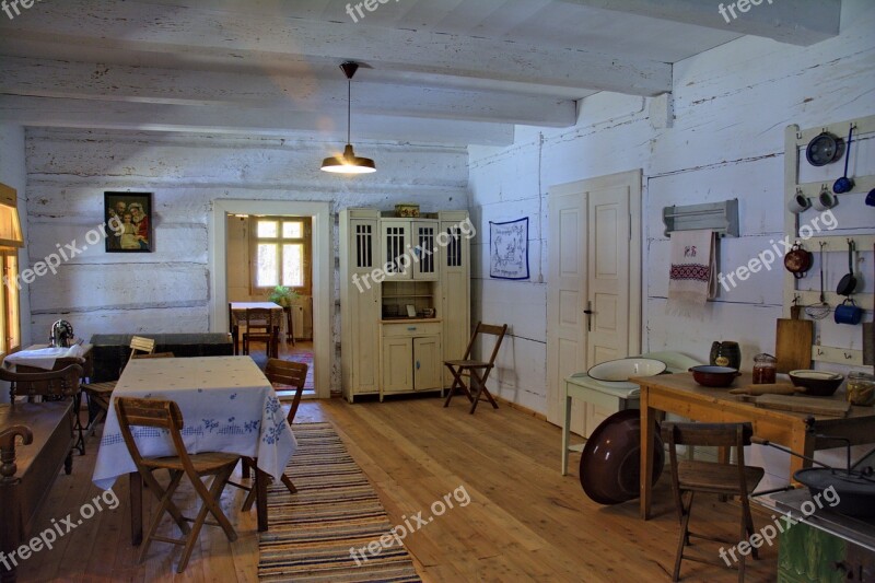 Sanok Open Air Museum Rural Cottage Wooden Balls The Roof Of The