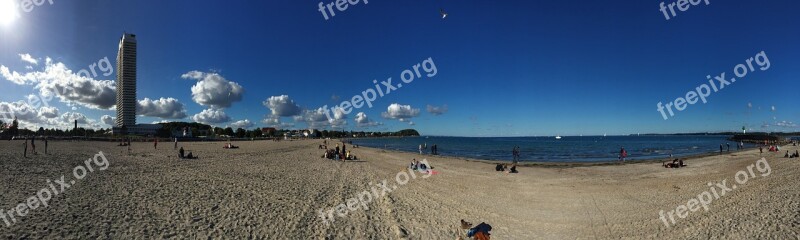 Travemünde Beach Sea Panorama Germany