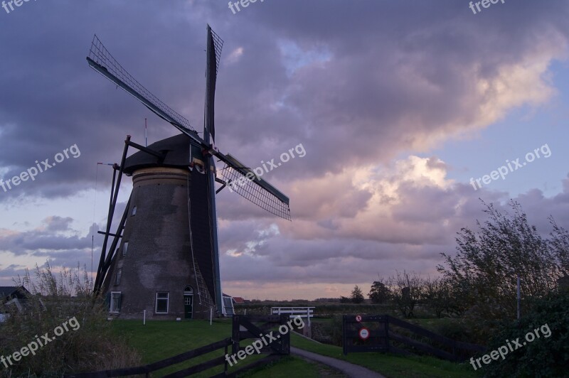 Windmill Mill Sky Wing Building