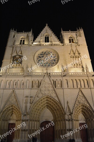 Cathedral Lyon Building Religion Church