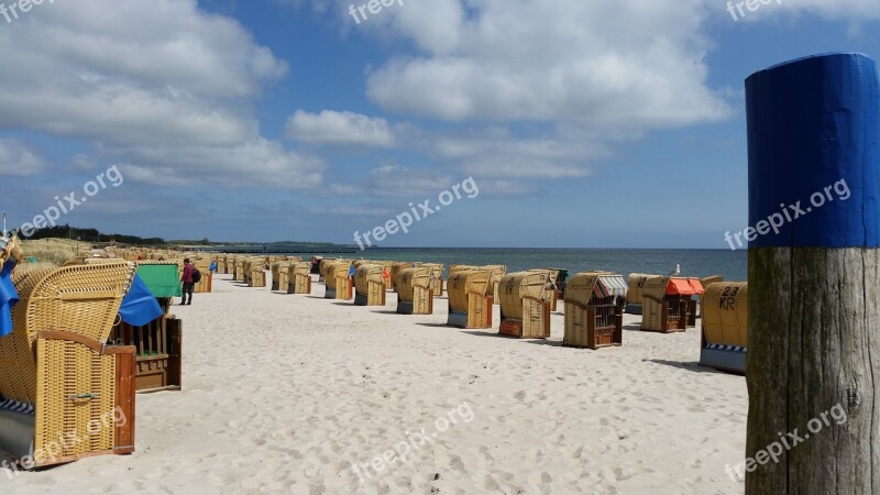 Beach Beach Chair Baltic Sea Fehmarn Sand