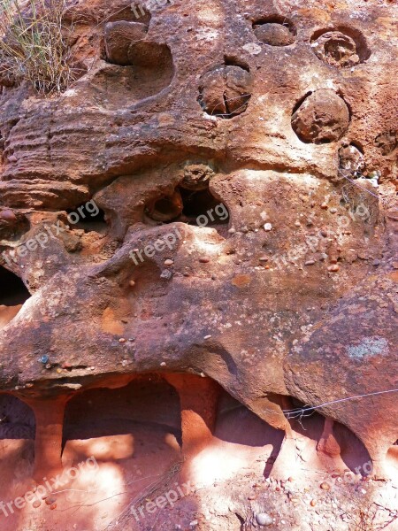 Red Sandstone Erosion Montsant Priorat Red Rocks