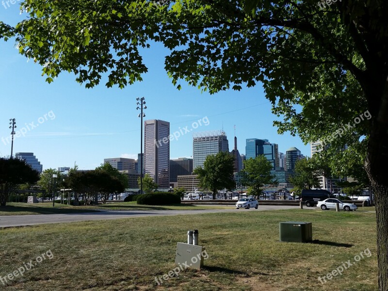 Baltimore City Urban Downtown Park