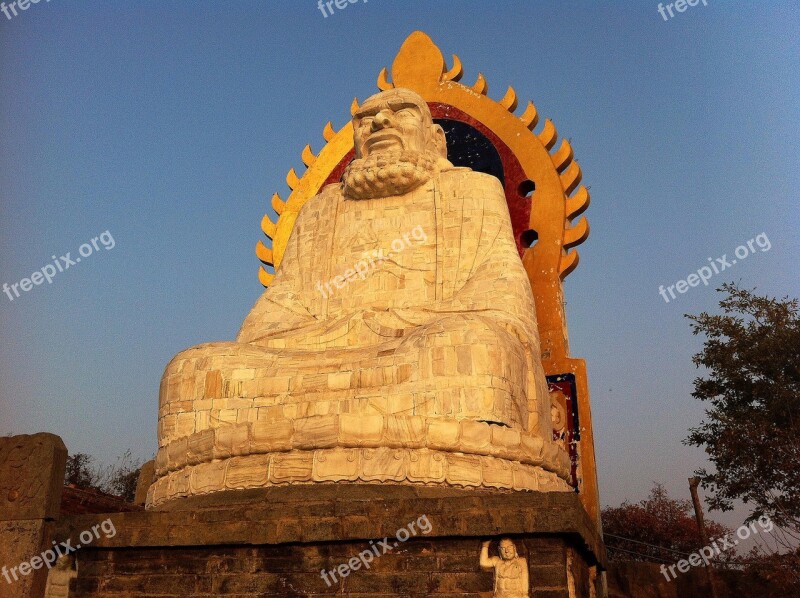 Buddha Statue Stone China Asia