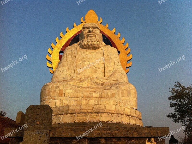 Buddha Statue Stone China Asia