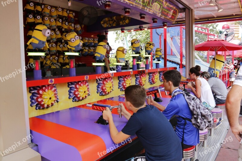 Children Playing Minions Amuse Aim Free Photos