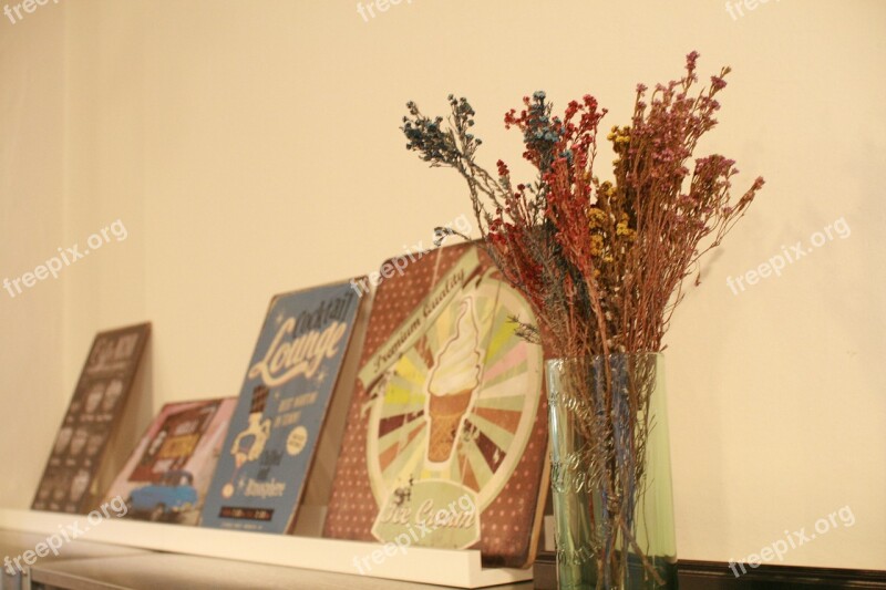 Dry Flowers Picture Frame Cafe Free Photos