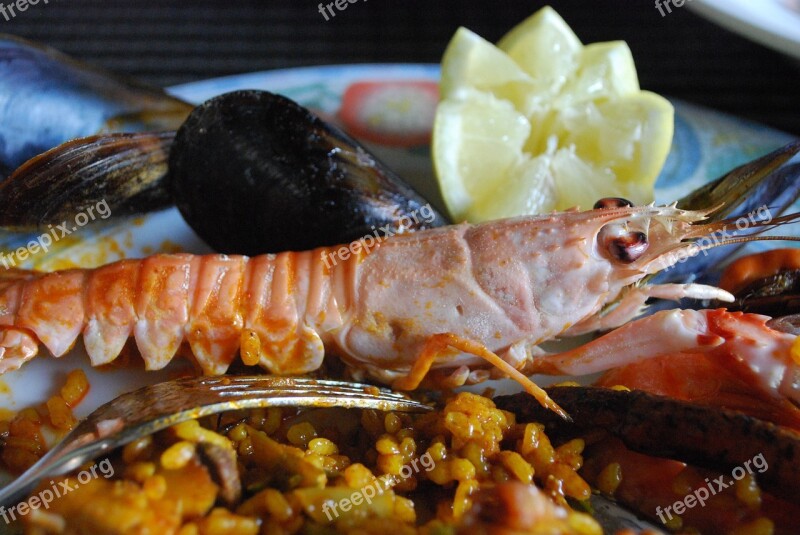 Mat Norway Lobster Lemon Clam Paella