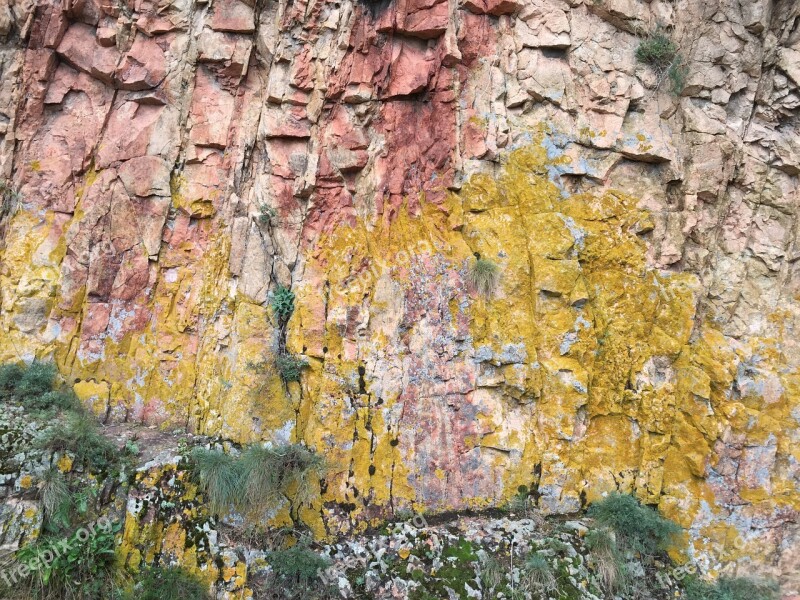 Rock Wall Rock Formation Colorful Rocks Free Photos