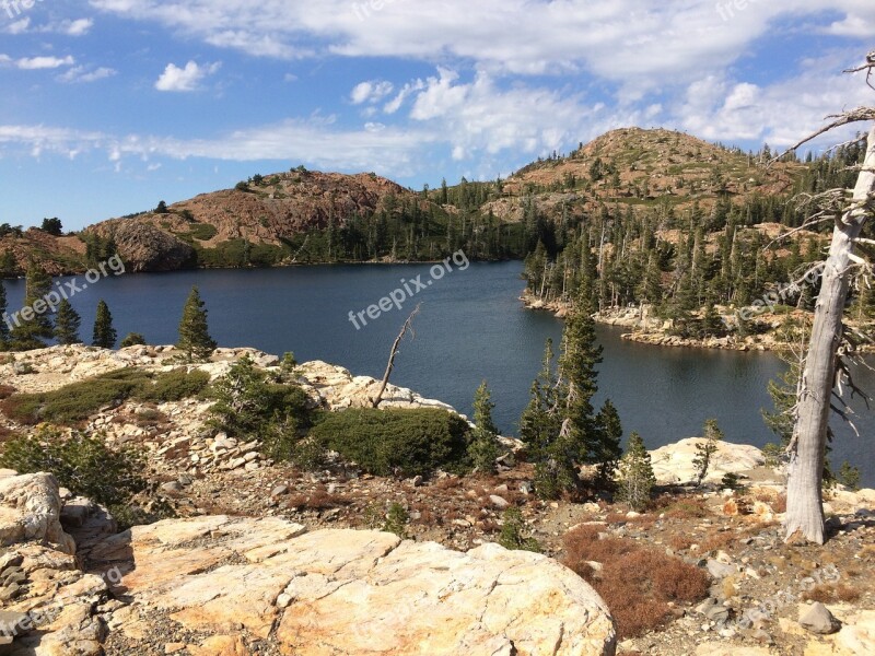 Hiking Sierra Nevada Lake Landscape Free Photos