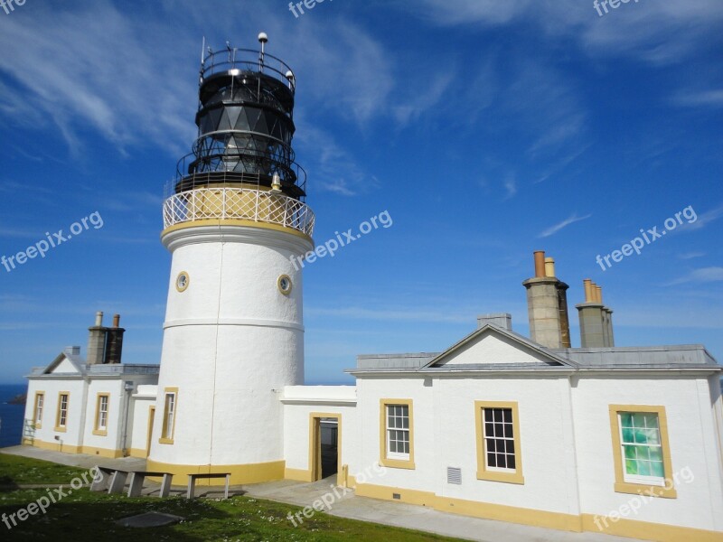 Sumburgh Head Shetland Islands Scotland Lighthouse Sky