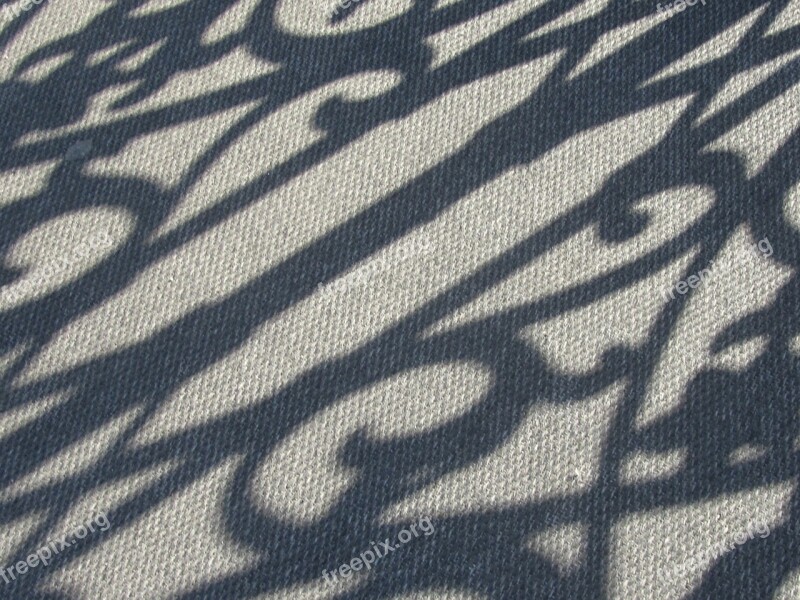 Railings Shadow Cast Iron Background Grey