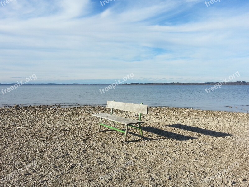 Bank Loneliness Rest Silent Sit