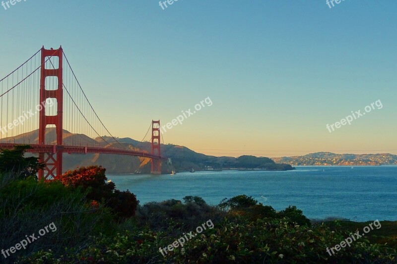 Golden Bridge San Francisco Bridge California Bay