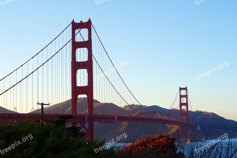 Golden Bridge San Francisco Bridge California Bay