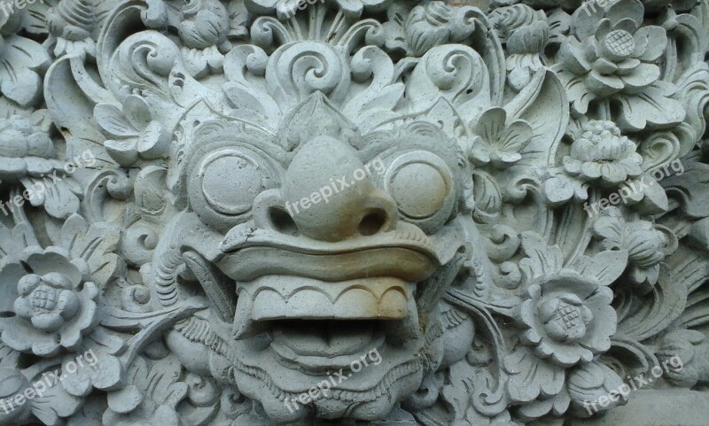 Bali Temple Carving Hindu Culture