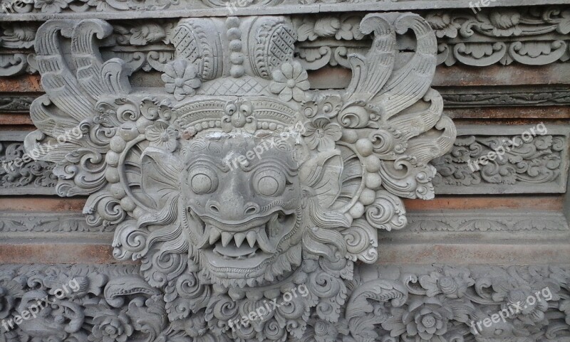 Bali Temple Carving Hindu Culture