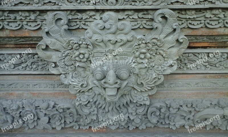 Bali Temple Carving Hindu Culture