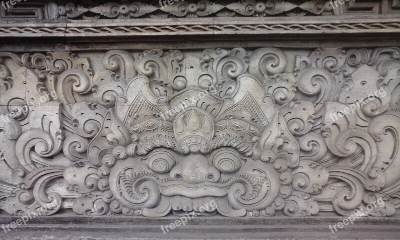 Bali Temple Carving Hindu Culture