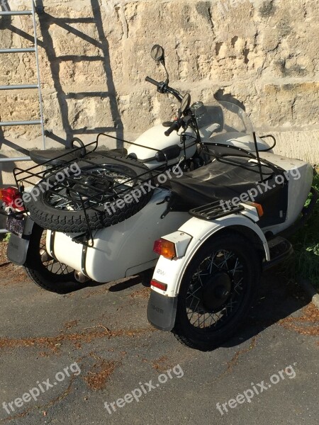 Sidecar Old Motorcycle White Motorcycle Free Photos