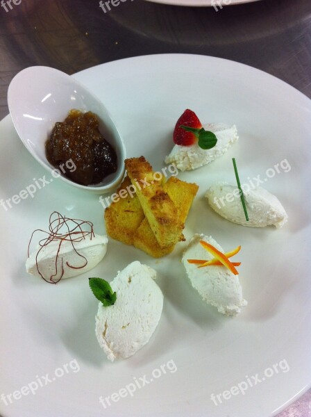 Dish Ricotta Gourmet Starter Eating Out