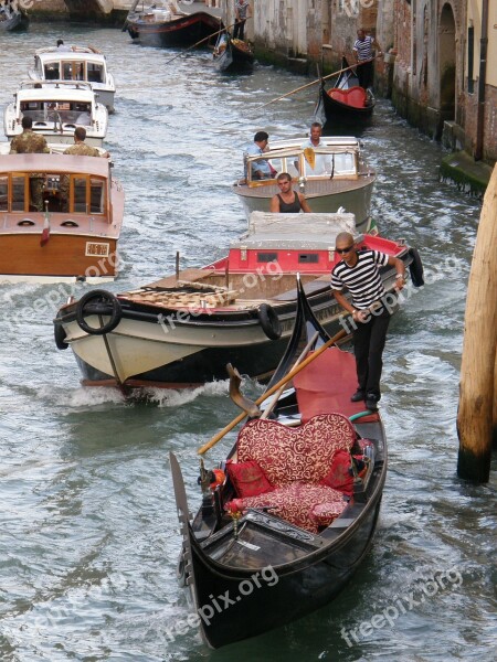 Venice Gondola Italy Lagoon Rialto