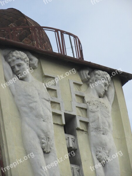 Facade Architecture Man Figure Cluj Napoca