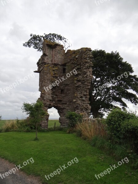 Ruin Scotland Old Masonry Church Cathedral