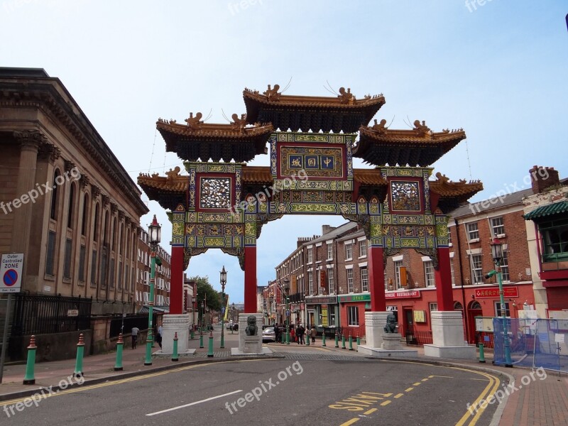 Chinese Goal Chinatown Liverpool England