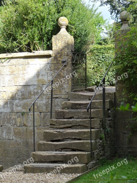 Country House Balustrade Handrail Antique Manor House