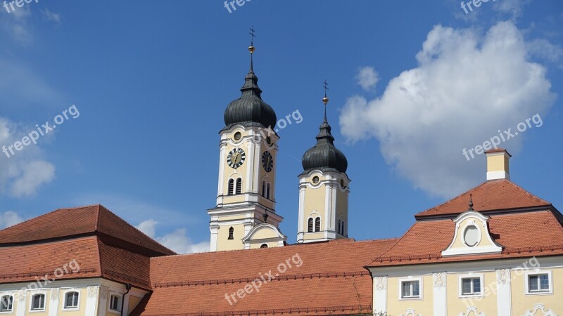 Steeple Roggenburg Baroque Church Towers