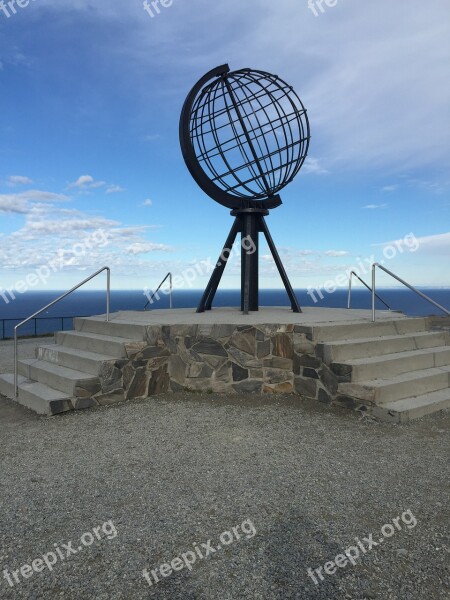 Nordkapp Sculpture Norway Sky Blue