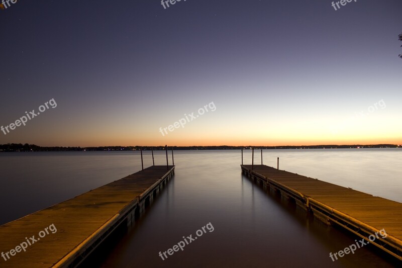 Lake Landscape Docks Outdoors Sky