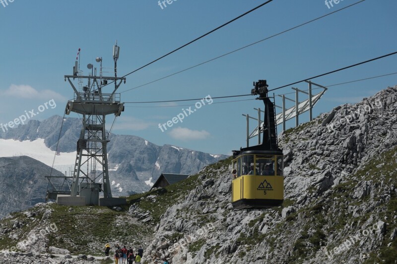 Seilbahn Dachstein-krippenstein Austria Cableway Panorama