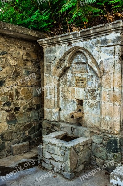 Fountain Stone Old Architecture Traditional