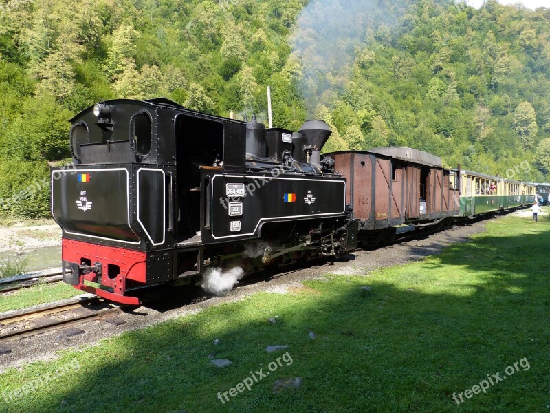 Water Railway Romania Transylvania Carpathian Mountains Railway