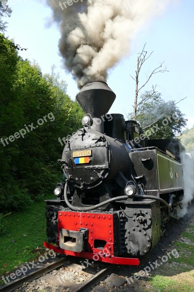 Water Railway Romania Transylvania Carpathian Mountains Railway