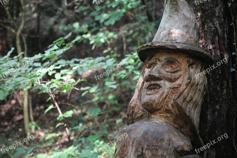 Witch Forest Sculpture Wood Magic