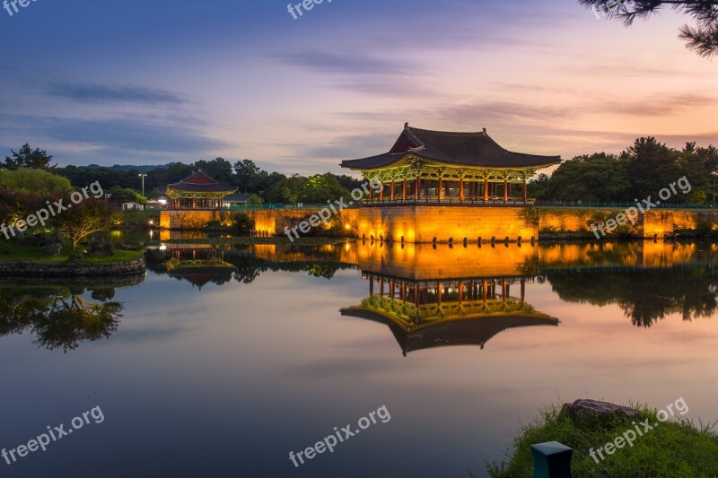 Sunset Nightview Historic Site Old Palace Pond