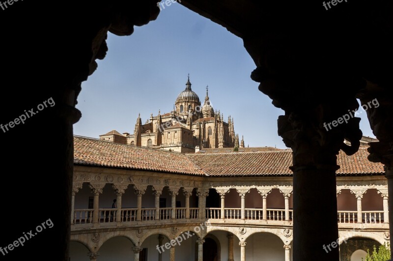 Cloister Salamanca Spain Architecture Tourism